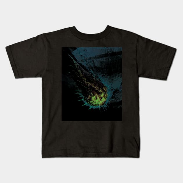 Digital collage and special processing. Fist full of spikes. Horror, bizarre. Desaturated, blue and green. Dim. Kids T-Shirt by 234TeeUser234
